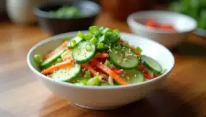 Bowl of fresh vegetable salad