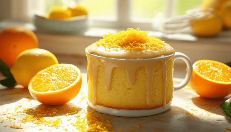 indulge in the delightful flavor of our sunshine citrus mug cake! this quick and easy dessert combines the zesty brightness of citrus with a soft, fluffy texture, perfect for a sunny treat anytime. ready in minutes, it's the ultimate single serving cake to brighten your day!