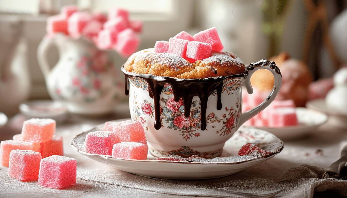 indulge in the delightful flavors of a turkish delight mug cake! this quick and easy recipe brings the iconic taste of turkish delight into a moist, microwaveable cake, perfect for a sweet treat in minutes. perfect for satisfying your cravings or impressing guests!