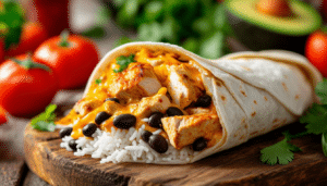 discover a simple and delicious recipe for chicken burritos filled with flavorful rice, beans, and melted cheese. perfect for a quick weeknight dinner or a satisfying lunch, this easy dish will become a family favorite!