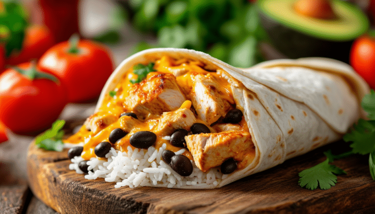 discover a simple and delicious recipe for chicken burritos filled with flavorful rice, beans, and melted cheese. perfect for a quick weeknight dinner or a satisfying lunch, this easy dish will become a family favorite!