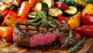 discover a simple and delicious recipe for grilled steak paired with perfectly roasted vegetables. ideal for a quick weeknight dinner or a weekend bbq, this dish combines rich flavors and easy preparation to impress your family and friends.