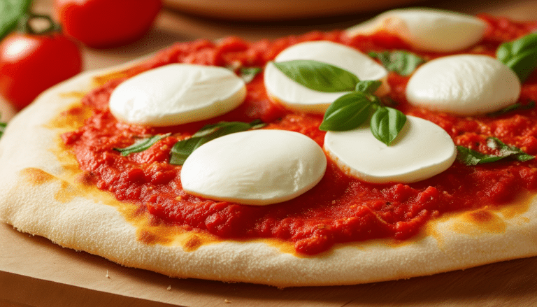 discover a simple and delicious margherita flatbread recipe topped with rich tomato sauce, creamy fresh mozzarella, and fragrant basil. perfect for a quick meal or appetizer, this flavorful dish brings the taste of italy right to your kitchen!
