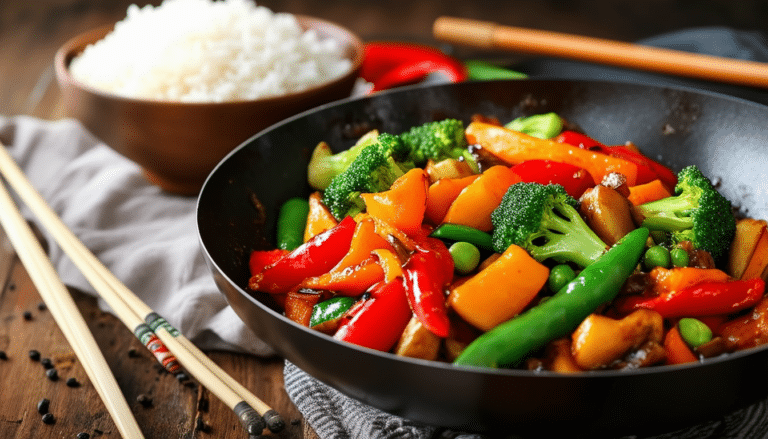 discover a simple and delicious stir-fry recipe featuring mixed veggies sautéed in savory soy sauce. perfectly paired with fluffy rice, this easy dish is ideal for a quick weeknight dinner or a tasty meal prep option.
