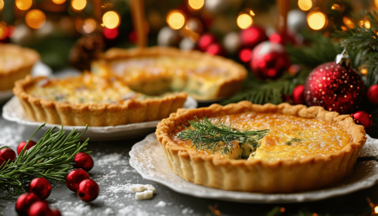 discover 10 elegant and delicious quiche recipes that will elevate your holiday celebrations. perfect for a stylish christmas aperitif, these savory dishes are sure to impress your guests and add a touch of sophistication to your festive gatherings.