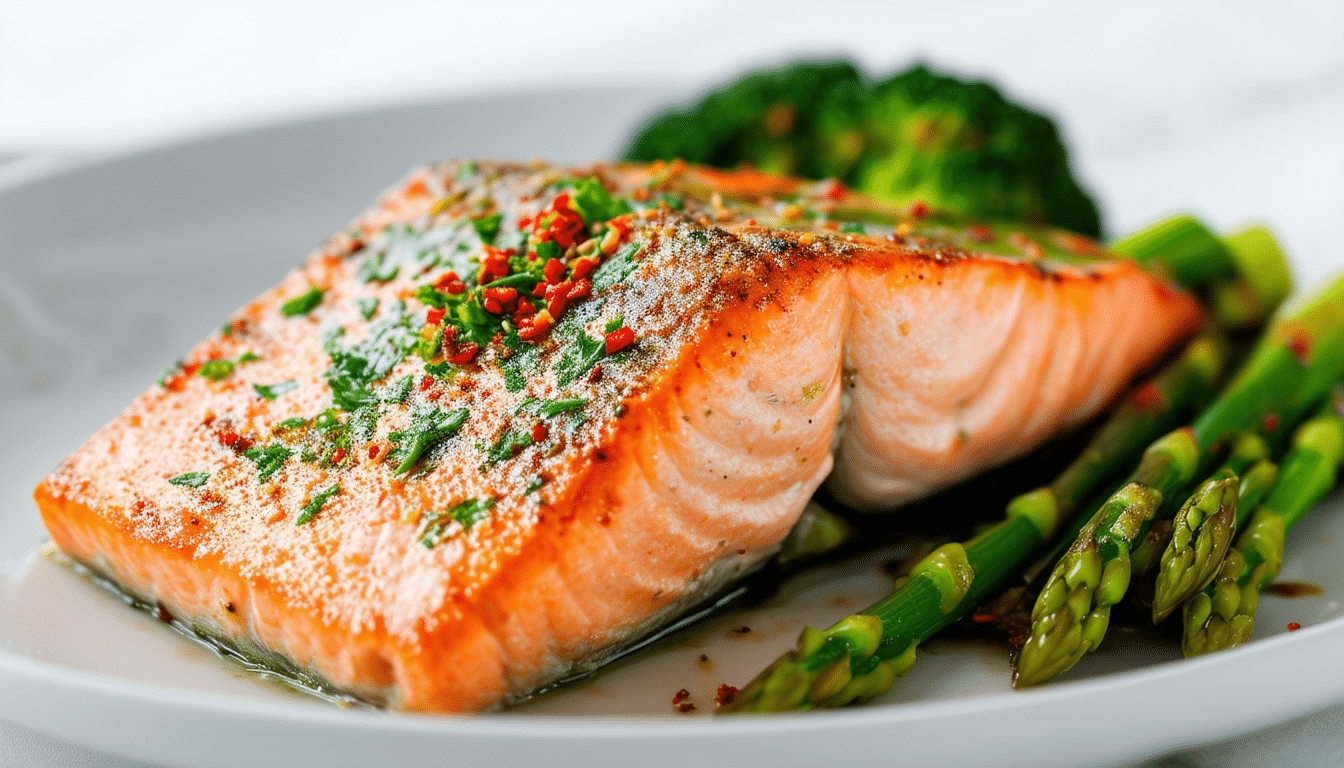 discover how to make quick and delicious air fryer salmon with chili and parsley in this easy-to-follow recipe. perfectly seasoned and cooked to perfection, this dish is a healthy and flavorful option for any meal!