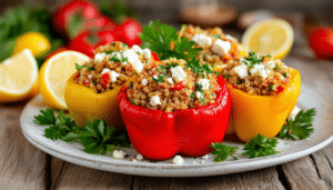 discover a quick and delicious recipe for turkish stuffed peppers with feta, made effortlessly in your air fryer. perfect for a tasty meal that combines rich flavors and healthy ingredients!