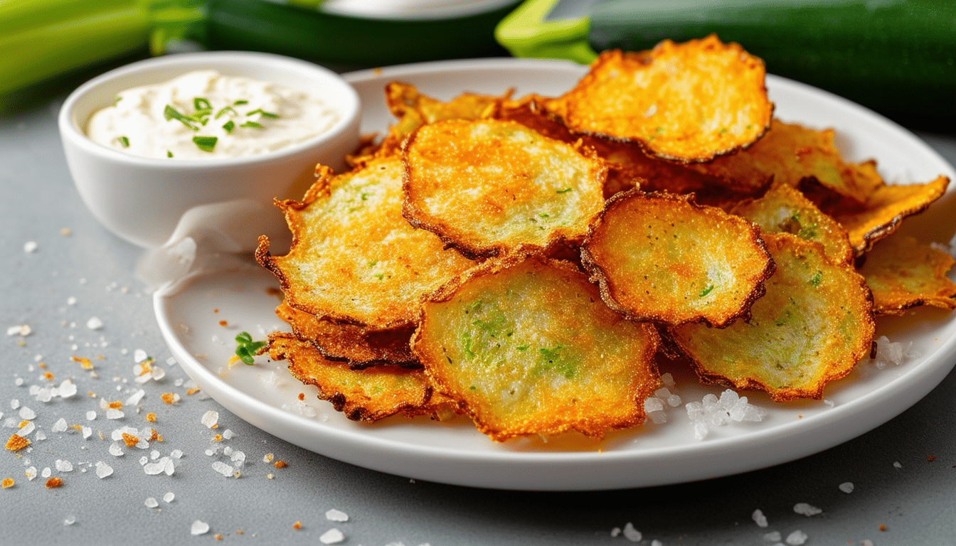 discover the delicious and nutritious world of crispy homemade air fryer zucchini chips with this easy recipe. perfect for a healthy snack or appetizer, these zucchini chips are quick to prepare, guilt-free, and packed with flavor!