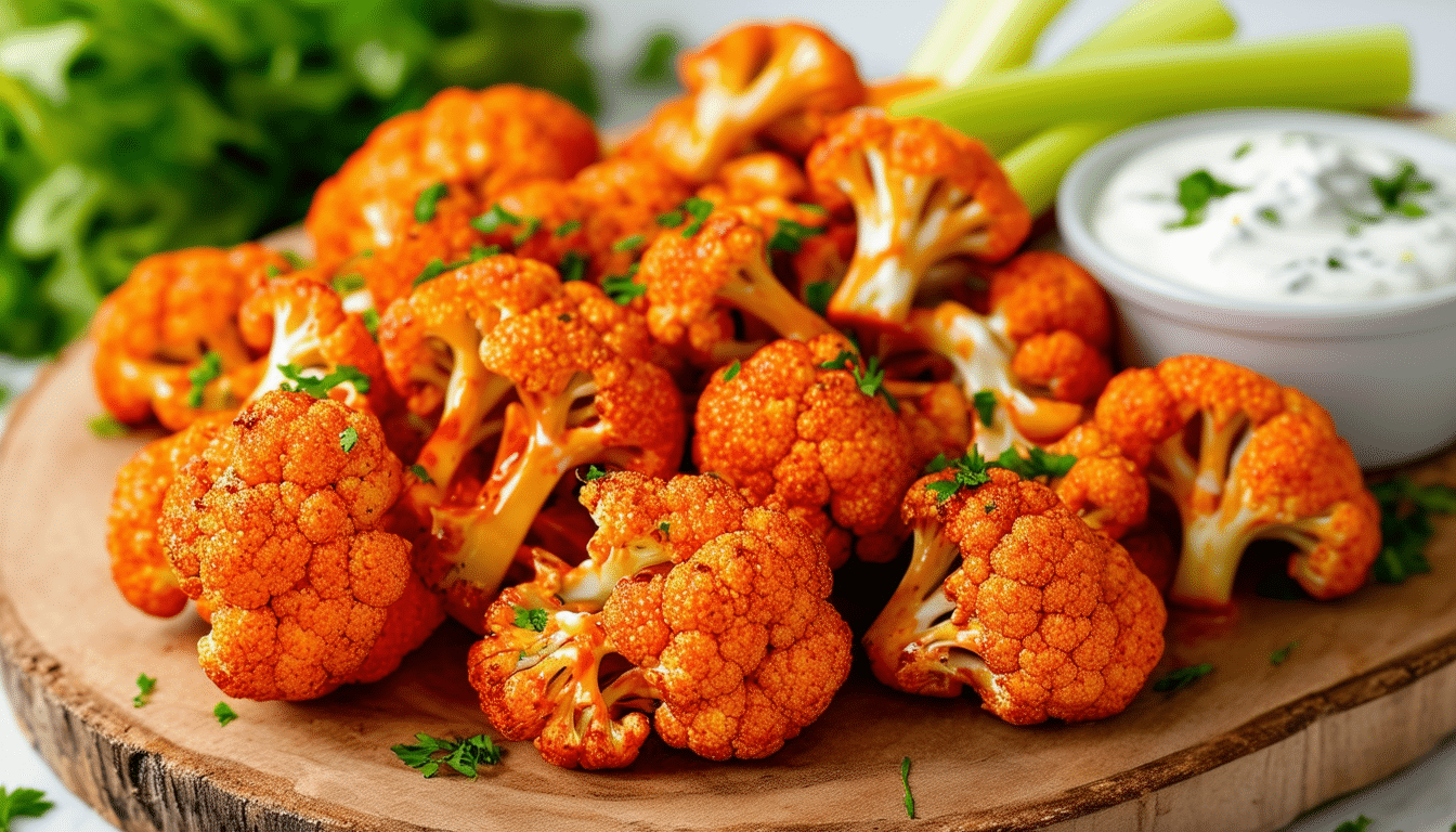discover the ultimate crispy and spicy buffalo cauliflower air fryer recipe! perfect as a delectable appetizer, this healthy twist on a classic favorite is easy to make and bursting with flavor. enjoy guilt-free indulgence with every crunchy bite!