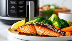 discover the ultimate delicious miso-glazed salmon recipe that brings together rich flavors and healthy cooking. learn how to achieve perfect results using the magic of your air fryer for a mouthwatering meal that's quick and easy to prepare!