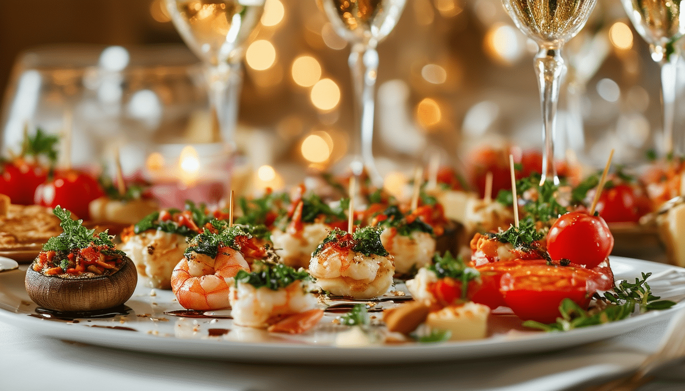discover a collection of exquisite new year's eve appetizers that will dazzle your taste buds before the clock strikes midnight. elevate your celebration with these gourmet bites that are sure to impress your guests and create unforgettable moments this holiday season!