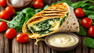 discover the ultimate quick and delicious recipe for air fryer spinach and cheese grilled wraps. perfect for a healthy snack or a light meal, these wraps combine fresh spinach and gooey cheese, all cooked to perfection in your air fryer. enjoy a flavorful bite in no time!