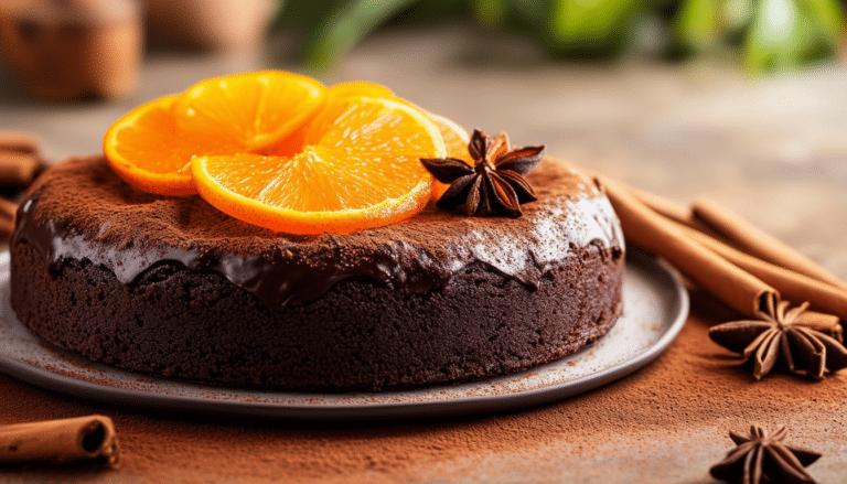 indulge in an exotic treat with our spicy maya chocolate flourless cake featuring zesty mandarin. this delectable air fryer recipe combines rich chocolate with a hint of spice, creating a unique dessert experience that's both easy to prepare and irresistibly delicious.