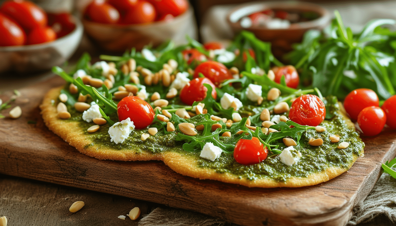 discover the perfect addition to your tapas night with our air fryer recipe for pesto and goat cheese flatbread. this quick and delicious dish combines the rich flavors of pesto and creamy goat cheese, making it an ideal appetizer for your next gathering. easy to prepare and packed with taste, it's sure to impress your guests!