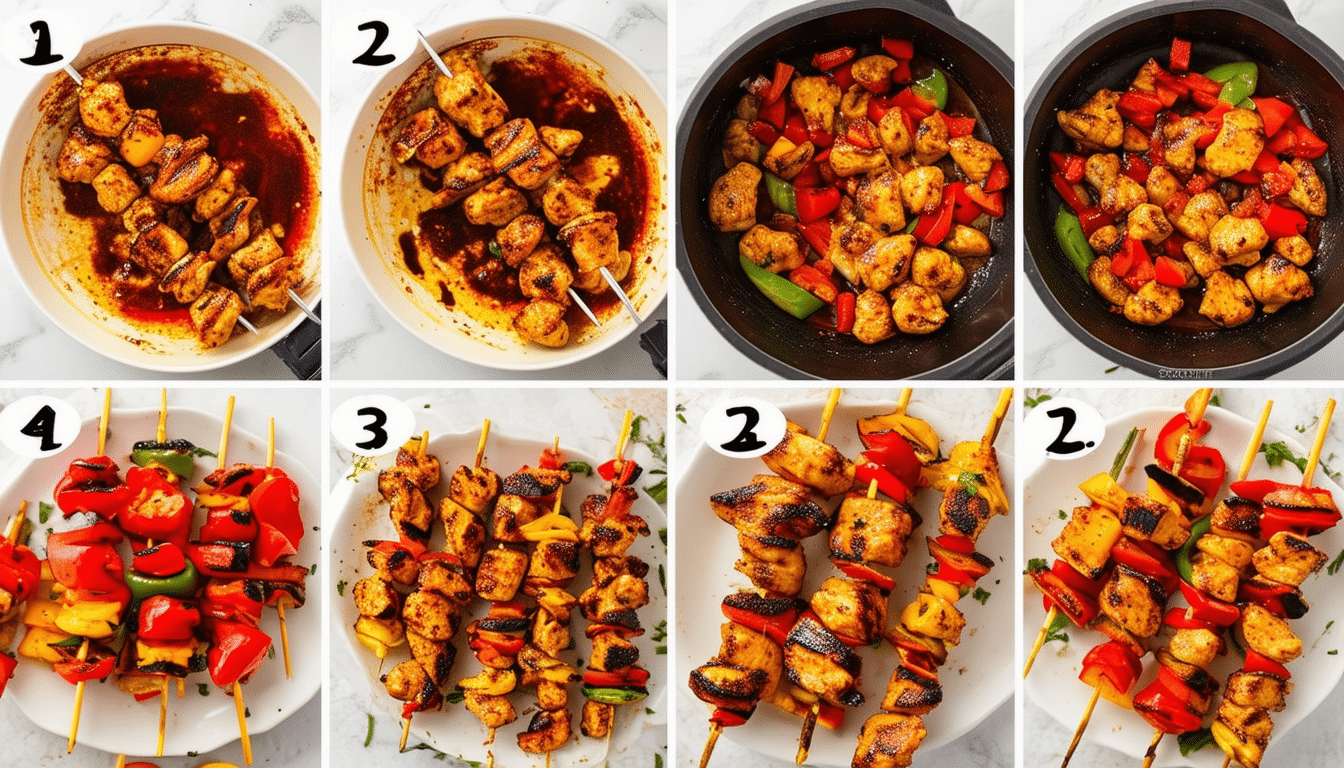 discover the mouthwatering taste of easy and flavorful cajun chicken and pepper skewers with this delightful air fryer recipe. perfectly seasoned and grilled to perfection, these skewers are a quick and healthy option for any meal. explore a taste of louisiana in your kitchen!