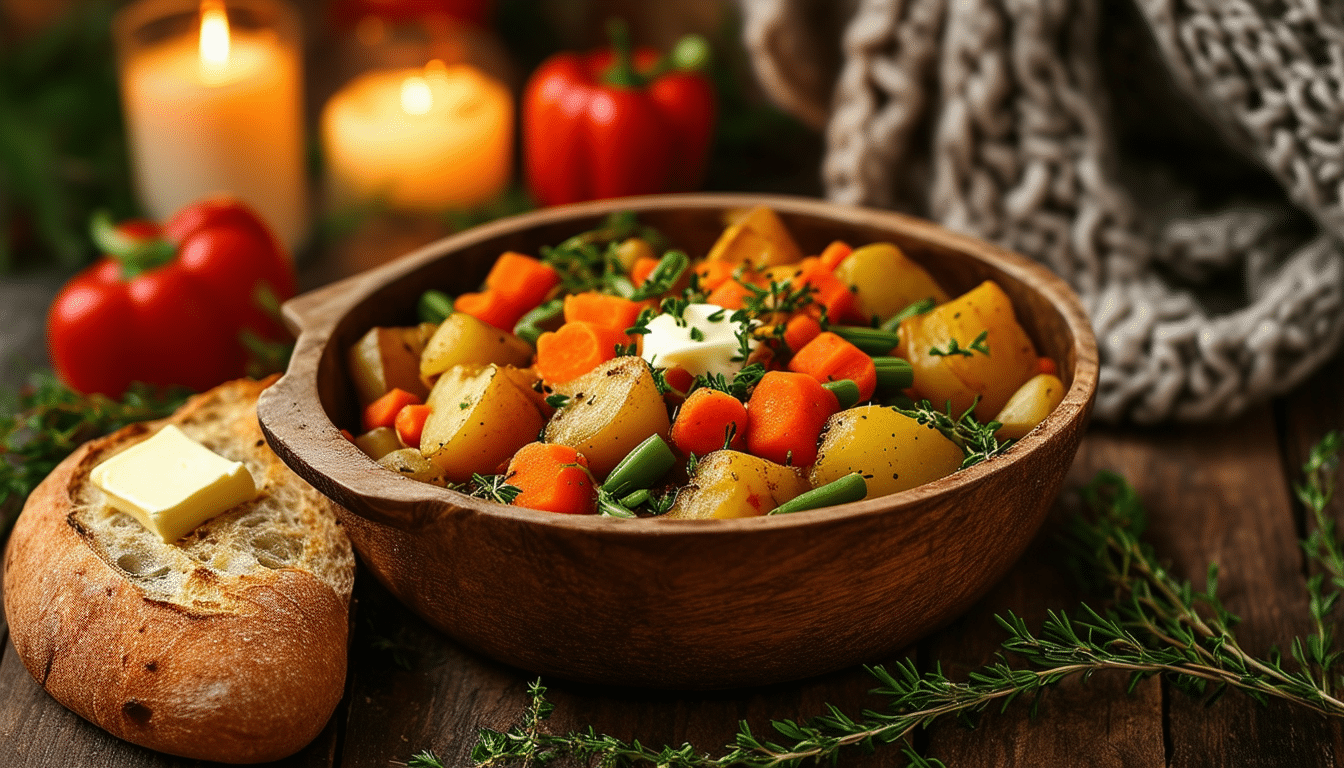 discover a delightful collection of hearty vegetarian recipes perfect for warming your winter evenings. from savory soups to comforting casseroles, these nourishing dishes will make your cold nights cozy and satisfying.