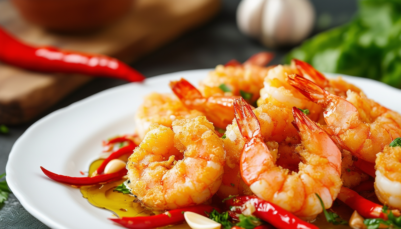 experience the irresistible flavors of quick and crispy air fryer pil pil shrimp, a delightful dish infused with garlic and chili, ready in just 20 minutes. perfect for a quick meal or a tasty appetizer, this recipe combines convenience and mouthwatering taste for shrimp lovers!