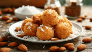 discover a quick and delicious recipe for coconut and roasted almond bites, perfect for your air fryer. these easy-to-make treats are a delightful blend of flavors, perfect for snacks or dessert!