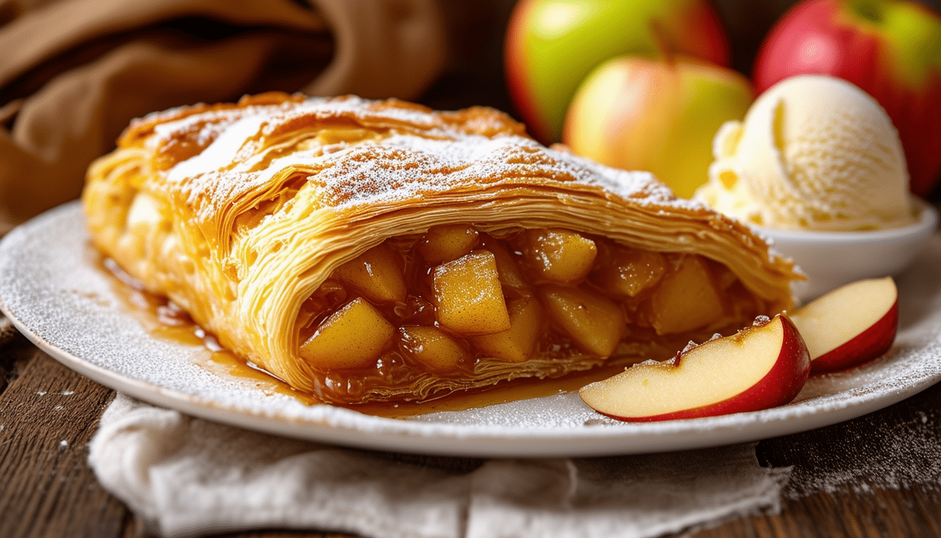 discover the simple joys of baking with our quick and easy air fryer apple strudel recipe. enjoy a perfectly crispy and gooey delight that's packed with flavorful apples and warm spices, all cooked in a fraction of the time. ideal for dessert lovers seeking a fast and delicious treat!