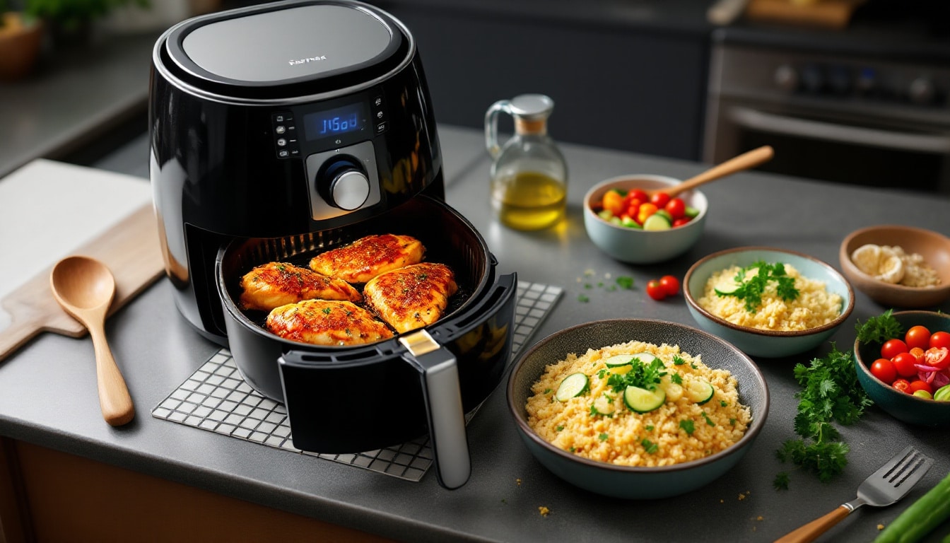 discover the ultimate healthy and flavorful meal with our air fryer delight: crispy chicken couscous bowl. enjoy perfectly cooked chicken paired with nutritious couscous and vibrant vegetables, all made effortlessly in your air fryer. perfect for a satisfying weeknight dinner!