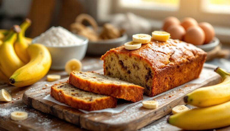 Easy banana bread recipe for gourmet and convivial moments