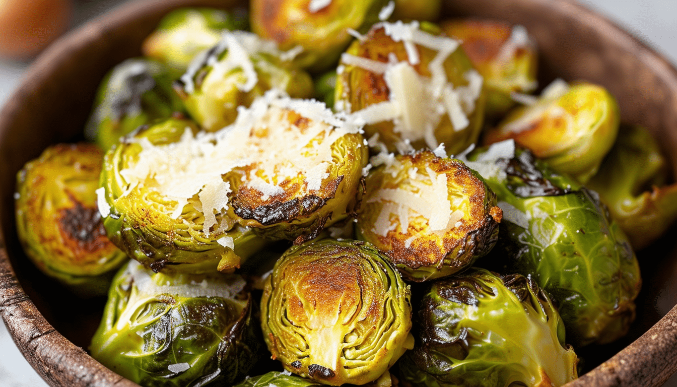 discover the perfect blend of crispy texture and savory flavor with our air-fried brussels sprouts topped with parmesan. this deliciously crunchy recipe is a healthy side dish that will elevate any meal, making it a must-try for veggies lovers!