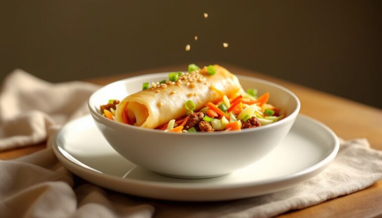 Easy egg roll in a bowl: a quick and delicious low-carb meal