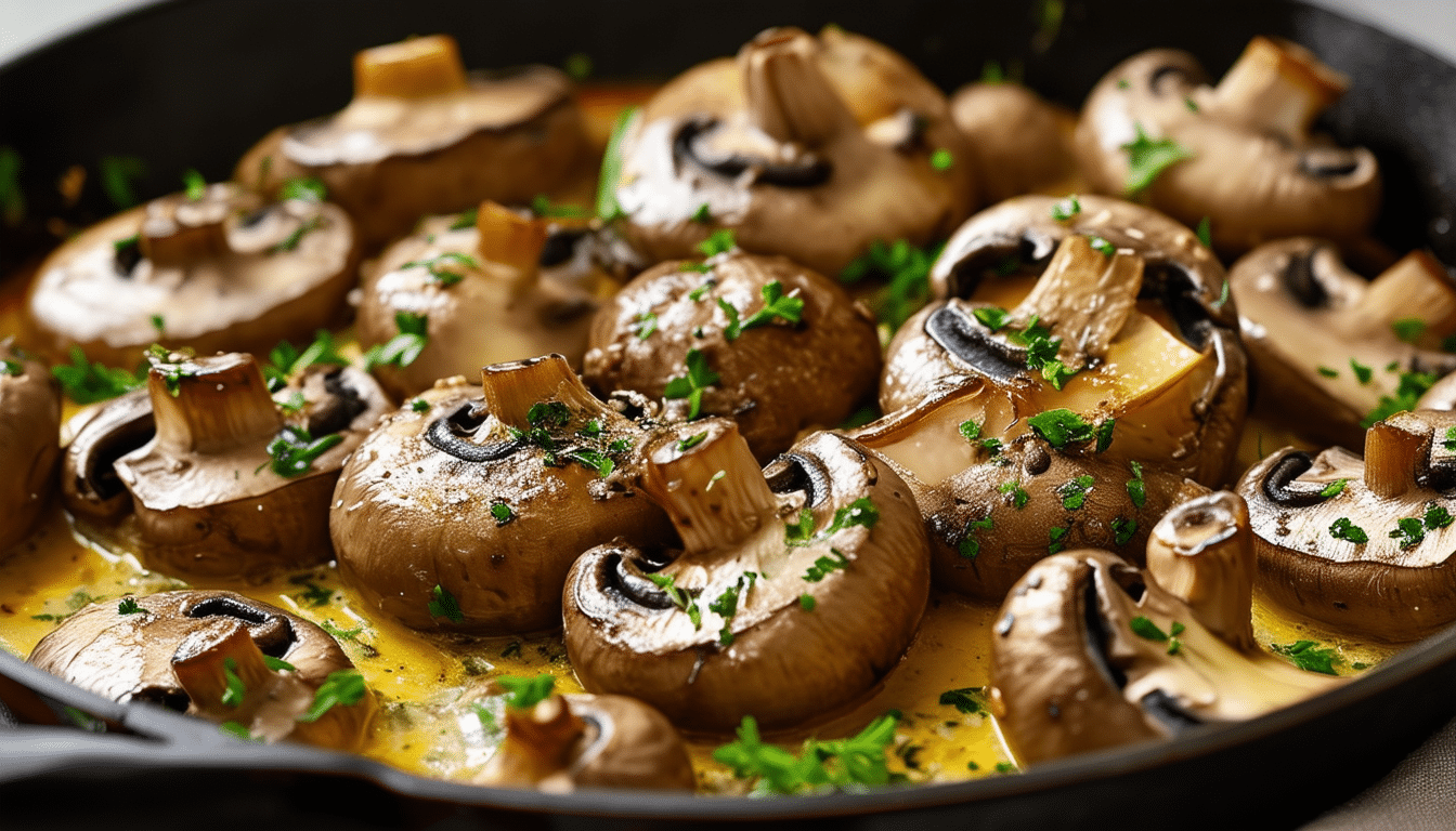 discover the irresistible flavor of garlic butter mushrooms, the perfect side dish to elevate your red meats. this quick and easy recipe combines savory mushrooms with rich garlic butter, adding a delicious touch to your meals. ideal for steak and roast lovers looking for that extra zing!