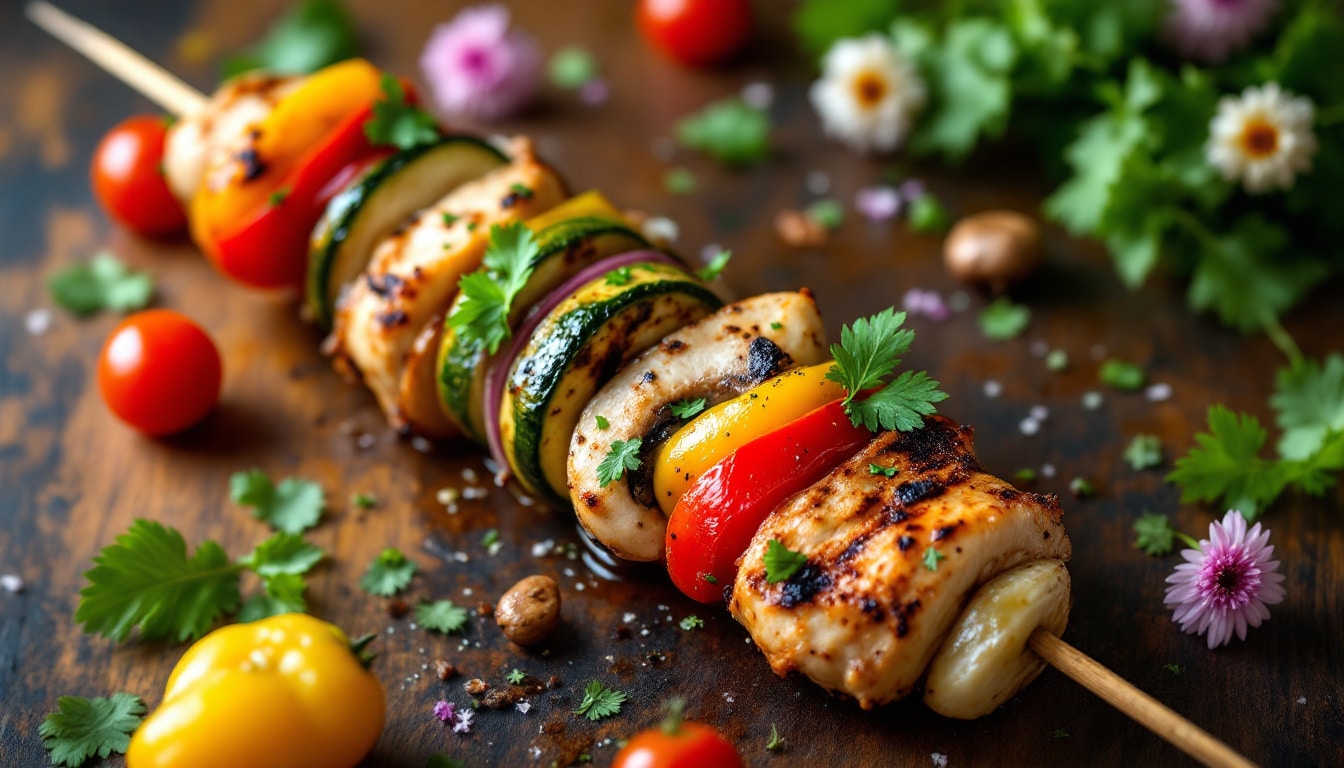 discover the ultimate quick and easy recipe for air fryer chicken curry skewers paired with a refreshing mint dip. perfect for weeknight dinners or entertaining guests, these flavorful skewers are a delightful blend of spices and freshness, making your meal prep a breeze!