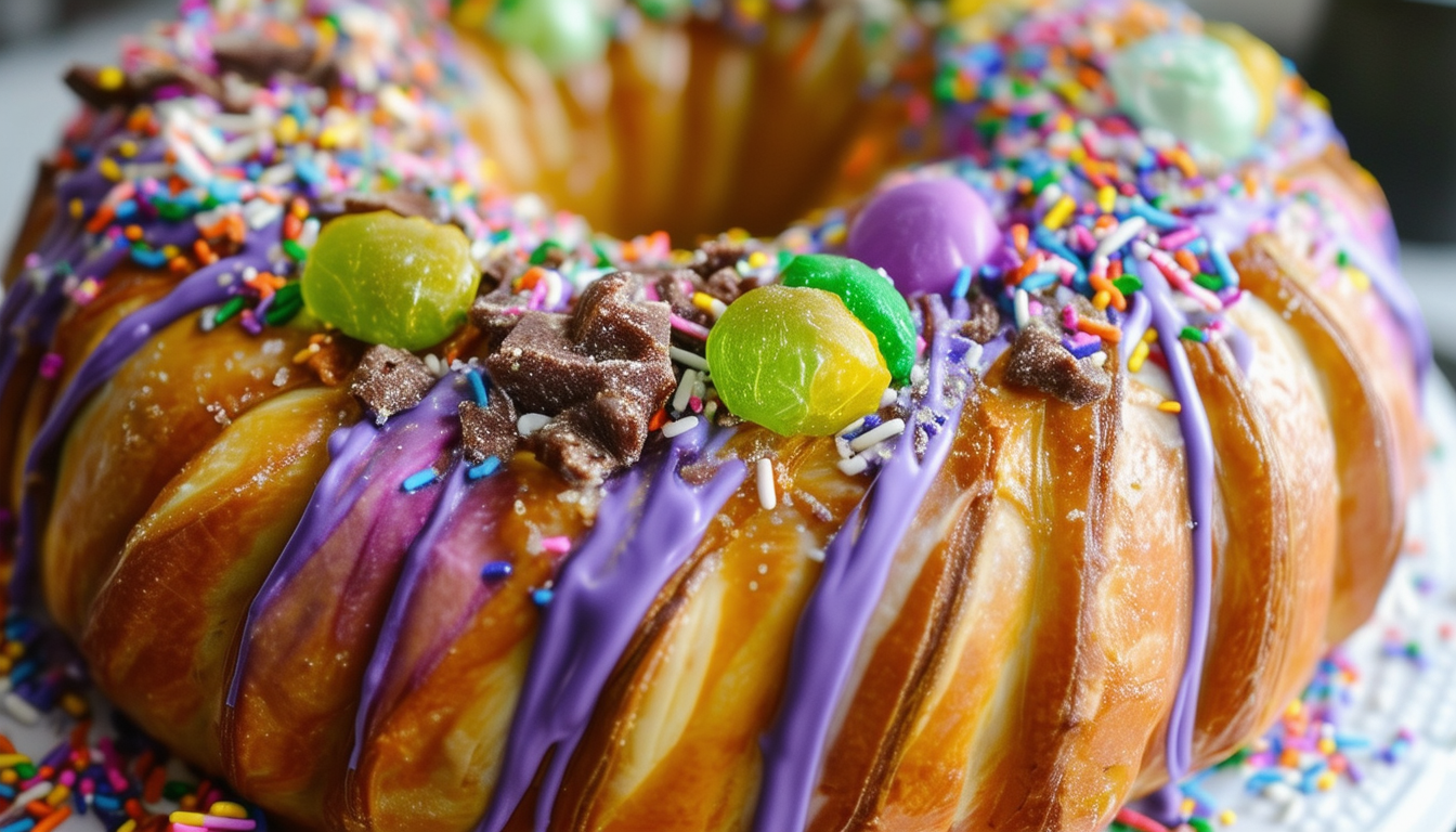 indulge in the delicious surprise of our healthy king cake recipe! this delightful twist on a classic treat blends festive flavors with wholesome ingredients, making it the perfect addition to your celebrations. discover how to create a guilt-free version that doesn't skimp on taste!