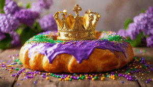 discover a delicious vegan king cake recipe that allows you to indulge without compromise! perfect for celebrations, this plant-based treat captures the essence of the traditional king cake while being entirely dairy-free and egg-free. celebrate mardi gras or any festive occasion with this delightful dessert that everyone can enjoy!