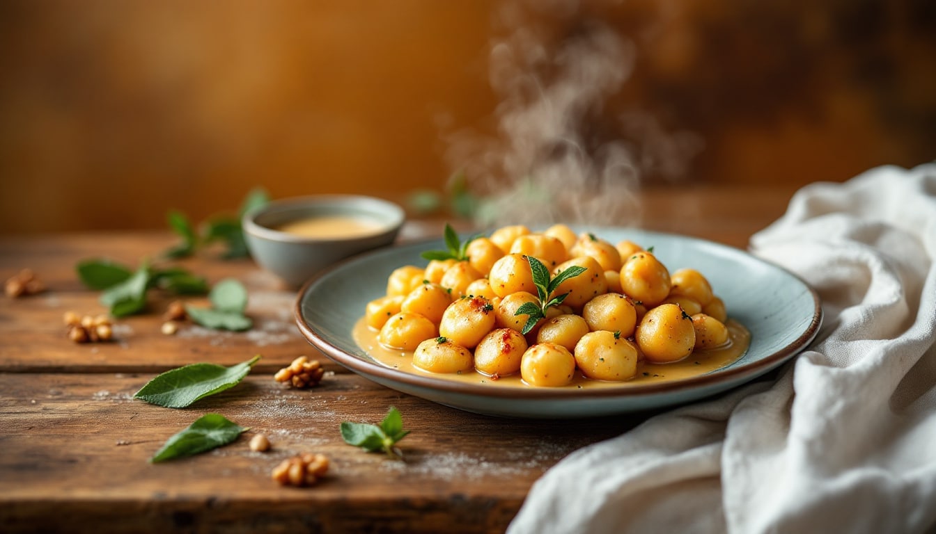 discover the delightful combination of crispy air-fried gnocchi tossed in nutty walnut sage butter. this deliciously easy recipe transforms traditional gnocchi into a golden, savory dish that's perfect for any occasion. easy to prepare and bursting with flavor, it’s a must-try for pasta lovers!