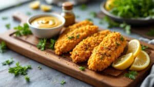 enjoy a guilt-free indulgence with our crispy air fryer chicken tenders! these deliciously healthy twists on a classic favorite are perfectly crunchy on the outside and tender on the inside, making them an ideal meal or snack that the whole family will love.