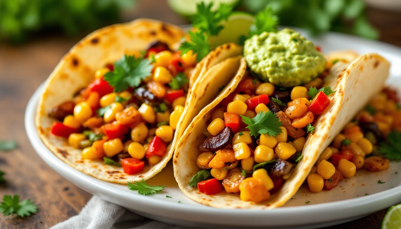 discover the ultimate crispy air fryer vegetarian tacos! enjoy a deliciously healthy twist on a classic favorite, packed with fresh ingredients and bursting with flavor. perfect for any meal or gathering!