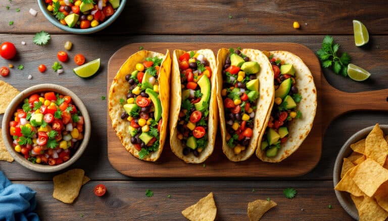 discover the mouthwatering taste of crispy air fryer vegetarian tacos! this deliciously healthy twist on a classic favorite is packed with flavor, using fresh ingredients and a cooking method that reduces oil while enhancing crunch. perfect for a quick weeknight dinner or a tasty snack, these tacos are sure to delight both vegetarians and meat-lovers alike.