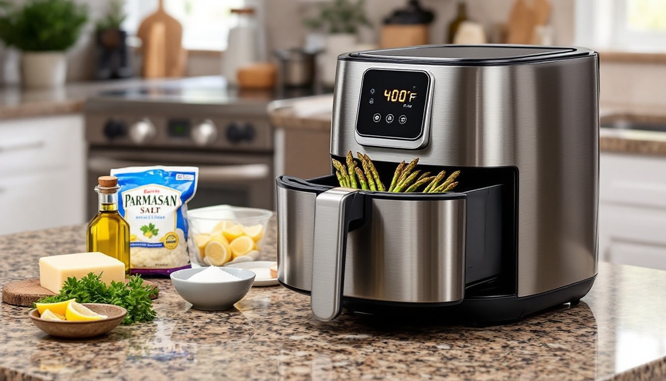 enjoy the irresistible crunch of crispy breaded asparagus paired with a delightful creamy pesto dip, all made conveniently in an air fryer. this delicious appetizer is perfect for sharing or enjoying as a healthy snack!