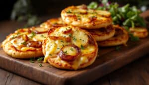 discover the deliciousness of cyril lignac's gourmet raclette cheese pizzettes, a perfect blend of crispy pizzette crust and melted raclette cheese. ideal for your next gathering or cozy night in, these gourmet treats are sure to impress cheese lovers and foodies alike. indulge in the rich flavors and gourmet experience that will elevate your culinary adventures!