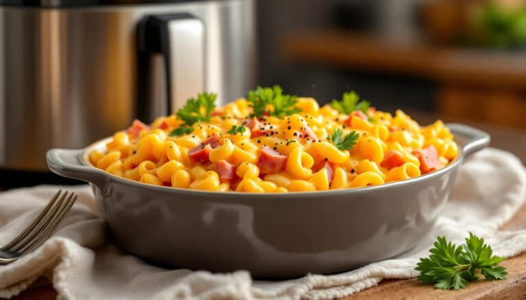 discover a quick and delicious way to enjoy your favorite comfort food with our ham and cheese noodle casserole made in the air fryer. this easy recipe combines savory ham, creamy cheese, and perfectly cooked noodles for a delightful meal that’s ready in no time. perfect for busy weeknights!