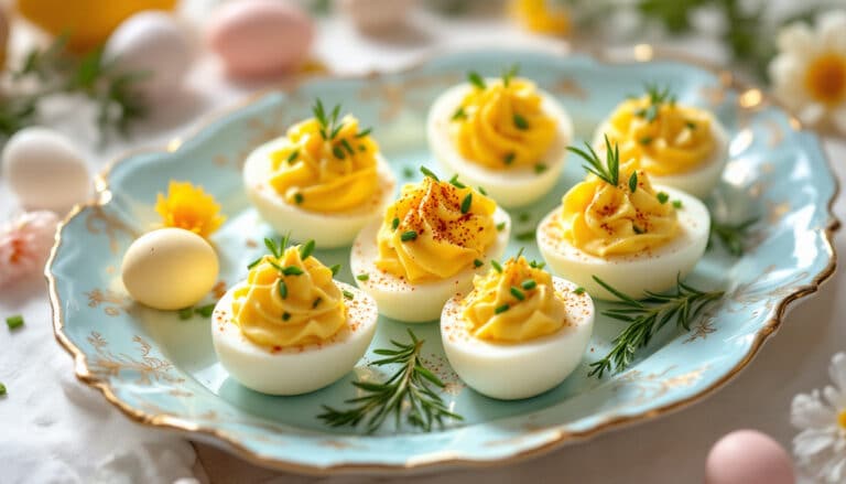 discover the delightful taste of herb-infused deviled eggs, the perfect recipe to elevate your easter celebrations. easy to make and bursting with flavor, these charming appetizers will impress your guests and bring a unique twist to your holiday table.