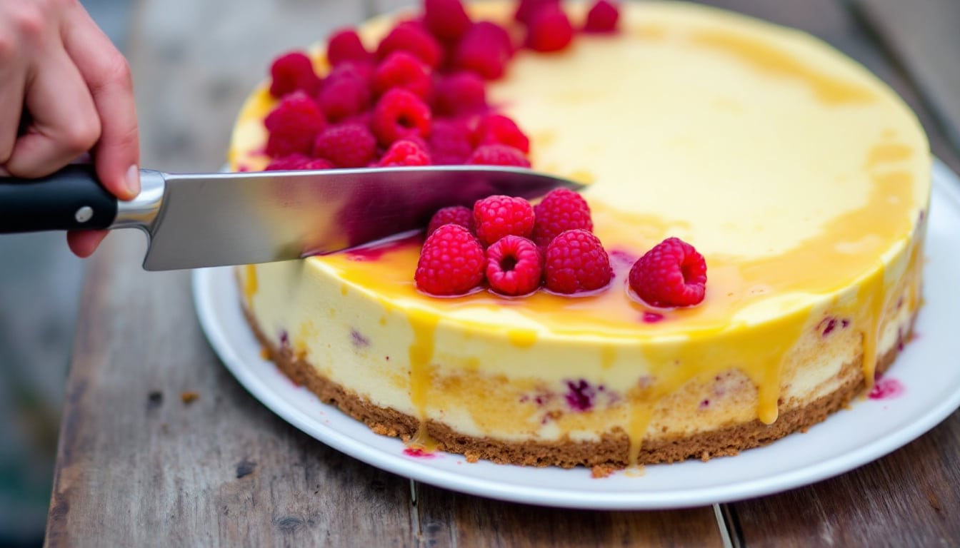 savor the delightful harmony of flavors in our lemon raspberry cheesecake. this refreshingly indulgent dessert features a creamy, tangy filling with a zesty lemon twist, complemented by the sweet-tartness of fresh raspberries. perfect for any occasion, it's a treat that will tantalize your taste buds and leave you craving more!
