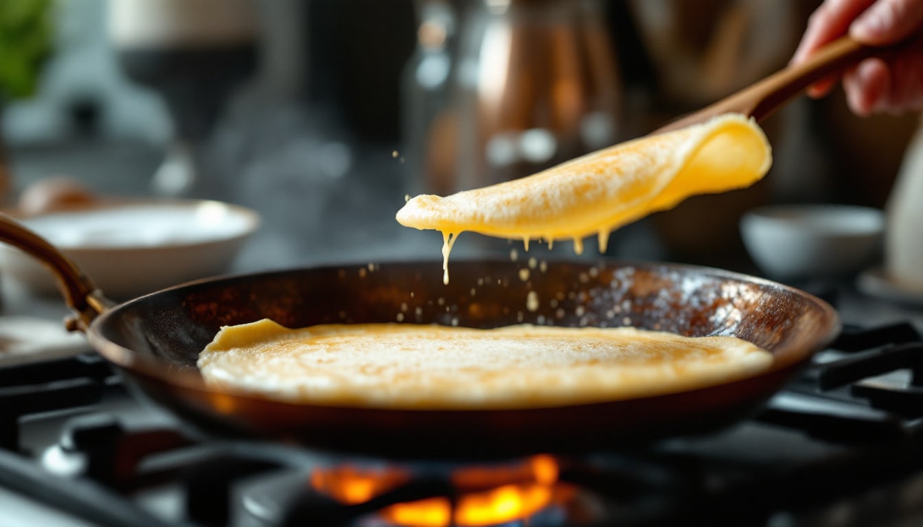 discover the secret to perfect light and fluffy crepes made with just 2 eggs! this easy recipe is perfect for breakfast or dessert, delivering a deliciously airy texture that pairs beautifully with your favorite fillings. try it today!