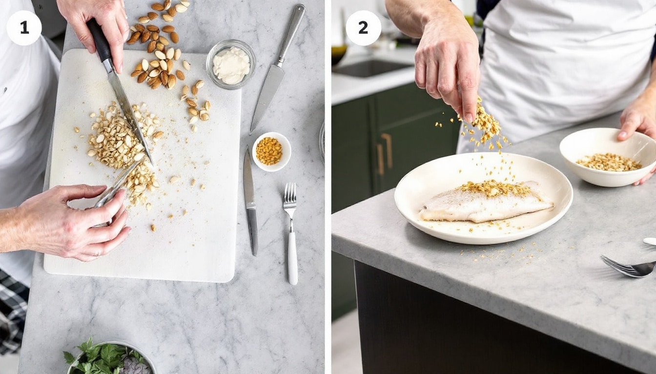 discover the ultimate way to enjoy fish with our nut-crusted fish recipe, cooked to perfection in an air fryer. this flavorful dish combines crunchy nut toppings with tender fish, providing a healthy and delicious meal that's easy to prepare. perfect for weeknight dinners or impressing your guests!