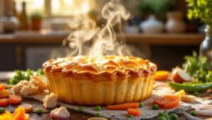 discover a quick and delicious chicken pie recipe that's perfect for busy weeknights. this simple dish combines tender chicken, savory vegetables, and a flaky crust for a satisfying meal that the whole family will love. try it today!
