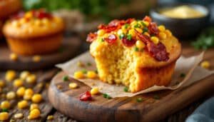 indulge in the delightful combination of savory bacon and sweet corn with our savory bacon and corn muffins. perfect for breakfast or a snack, these muffins offer a unique twist that will tantalize your taste buds. easy to make and irresistibly delicious!