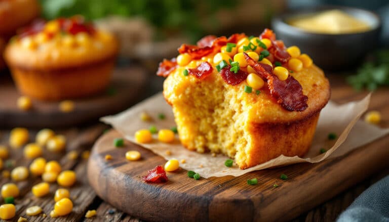 indulge in the delightful combination of savory bacon and sweet corn with our savory bacon and corn muffins. perfect for breakfast or a snack, these muffins offer a unique twist that will tantalize your taste buds. easy to make and irresistibly delicious!