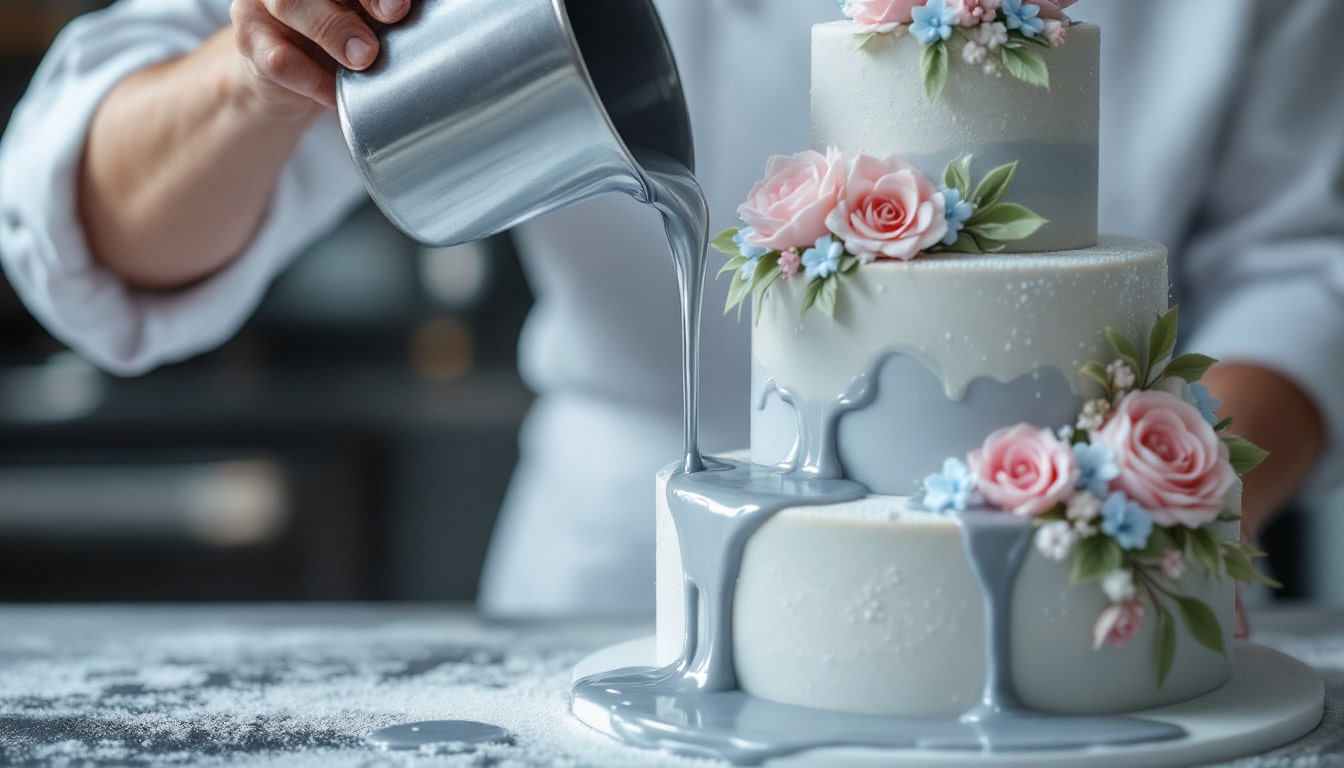 indulge in the ultimate dessert experience with our triple chocolate cake, featuring rich layers of decadent chocolate complemented by a stunning mirror glaze. perfect for any celebration, this luxurious cake promises to delight your taste buds with every bite.
