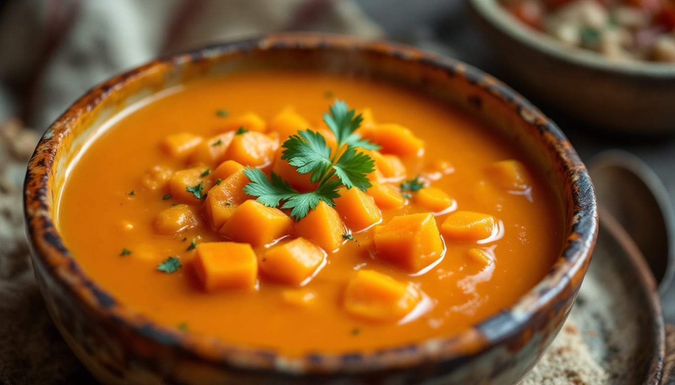 discover a delightful twist on a classic recipe with our air fryer sweet potato and tomato soup. this easy and healthy dish combines the rich flavors of sweet potatoes and tomatoes, creating a warm and comforting bowl perfect for any season. try it today for a deliciously unique culinary experience!