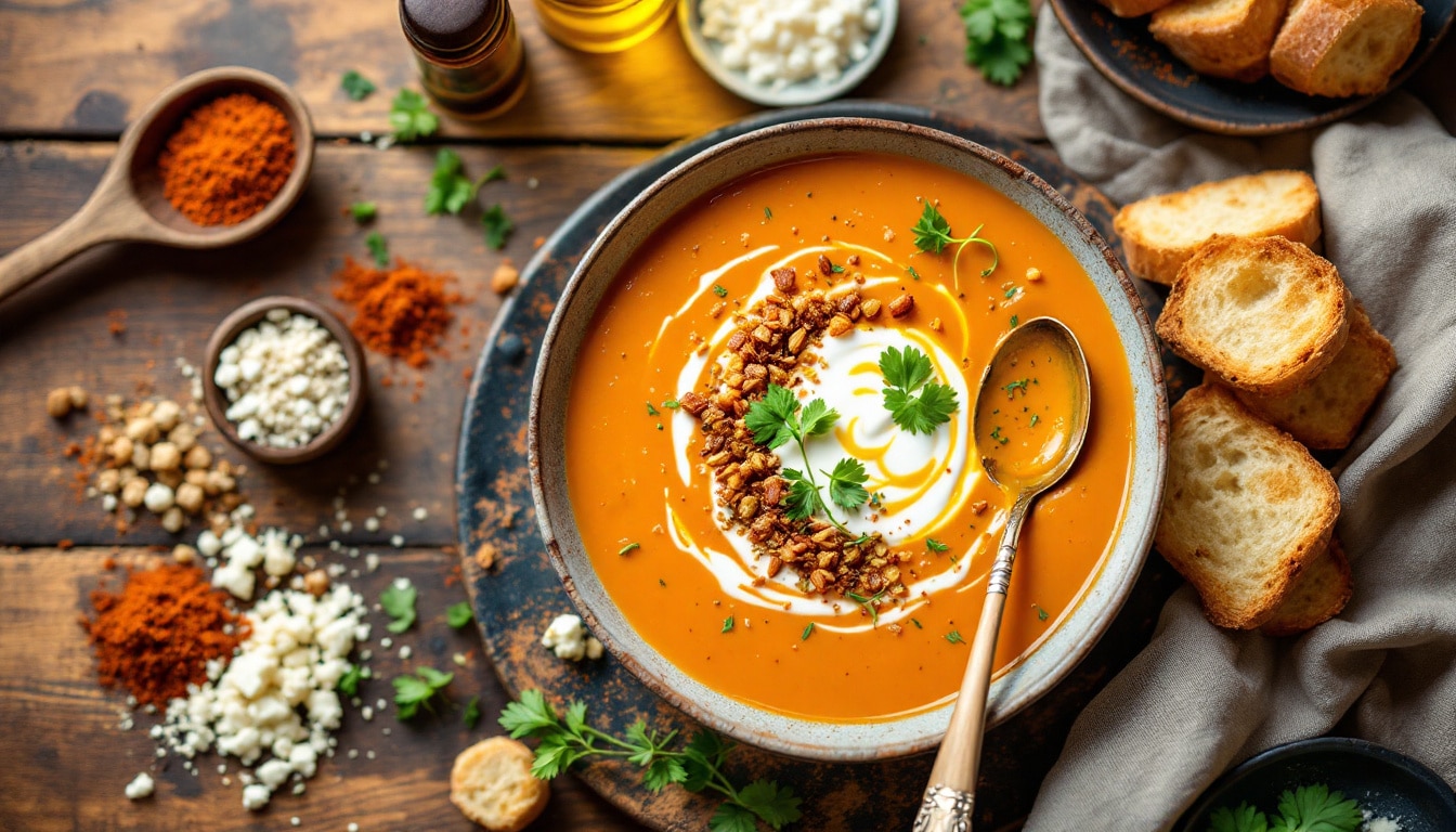discover a delightful twist on a classic dish with our air fryer sweet potato and tomato soup. this flavorful recipe combines the sweetness of roasted sweet potatoes with the tanginess of tomatoes, all prepared effortlessly in your air fryer. perfect for a cozy meal, this soup is not only delicious but also healthy and easy to make!