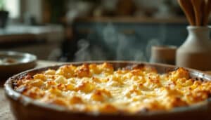 indulge in our cheesy cauliflower gratin, featuring tender cauliflower smothered in a rich, creamy cheese sauce and topped with a perfectly golden crust. this delightful dish is the perfect blend of comfort and flavor, making it an ideal side or vegetarian main. enjoy a heavenly balance of cheesy goodness and wholesome ingredients!