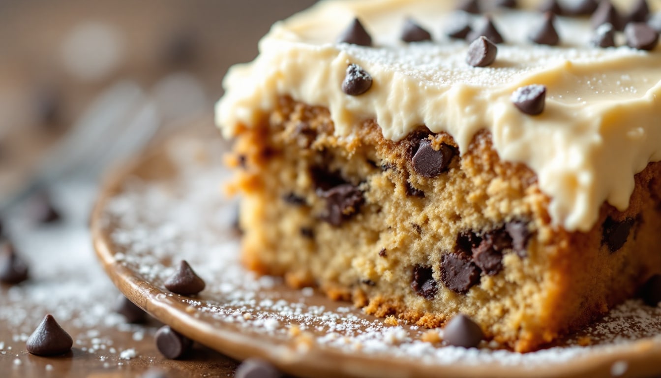 indulge in the rich and decadent flavors of our chocolate chip delight cake. this moist and fluffy cake is layered with luscious chocolate chips and topped with a creamy frosting, making it the perfect treat for any chocolate lover. satisfy your sweet tooth with every bite!